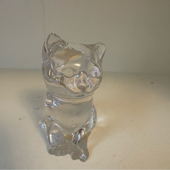 Princess House Clear Crystal Cat Figurine - Picture 2 of 5